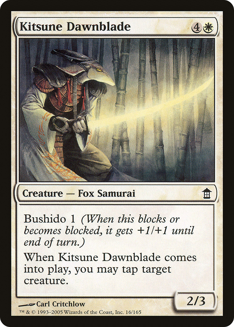 Kitsune Dawnblade (SOK-016) [Saviors of Kamigawa] MTG Single Wizards of the Coast