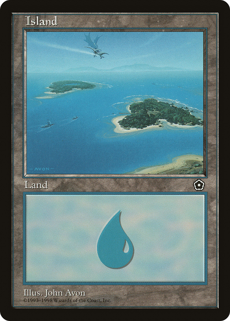 Island (154) [Portal Second Age] MTG Single Magic: The Gathering