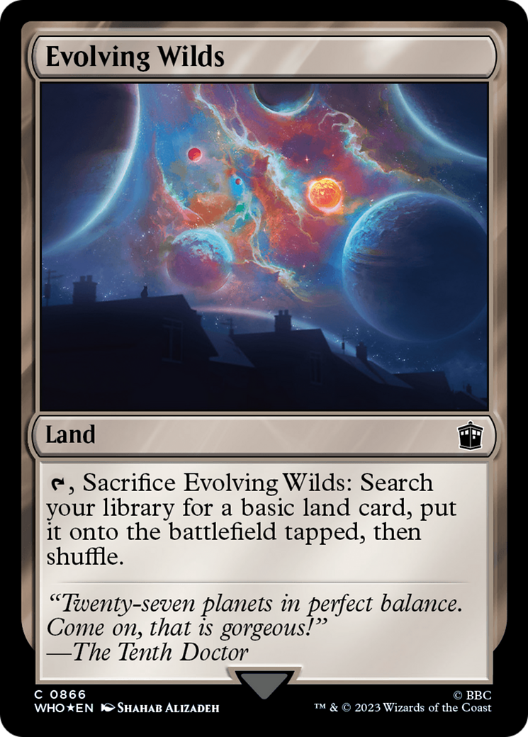 Evolving Wilds (Surge Foil) (WHO-866) [Doctor Who] Foil MTG Single Wizards of the Coast