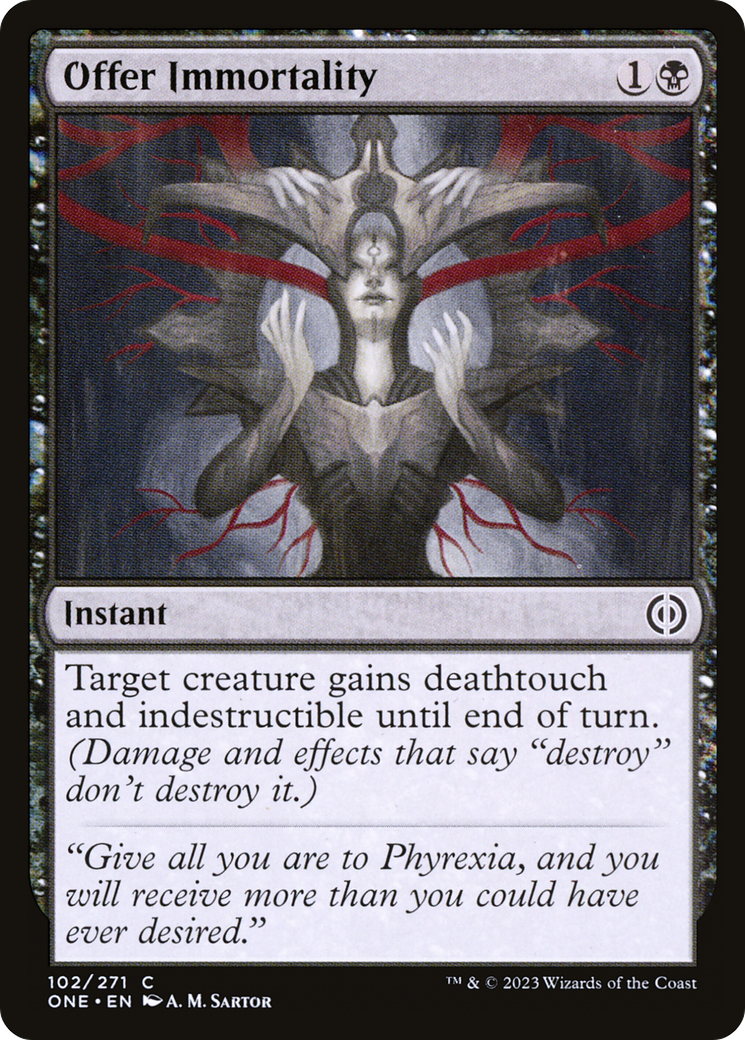 Offer Immortality (ONE-102) [Phyrexia: All Will Be One] MTG Single Wizards of the Coast