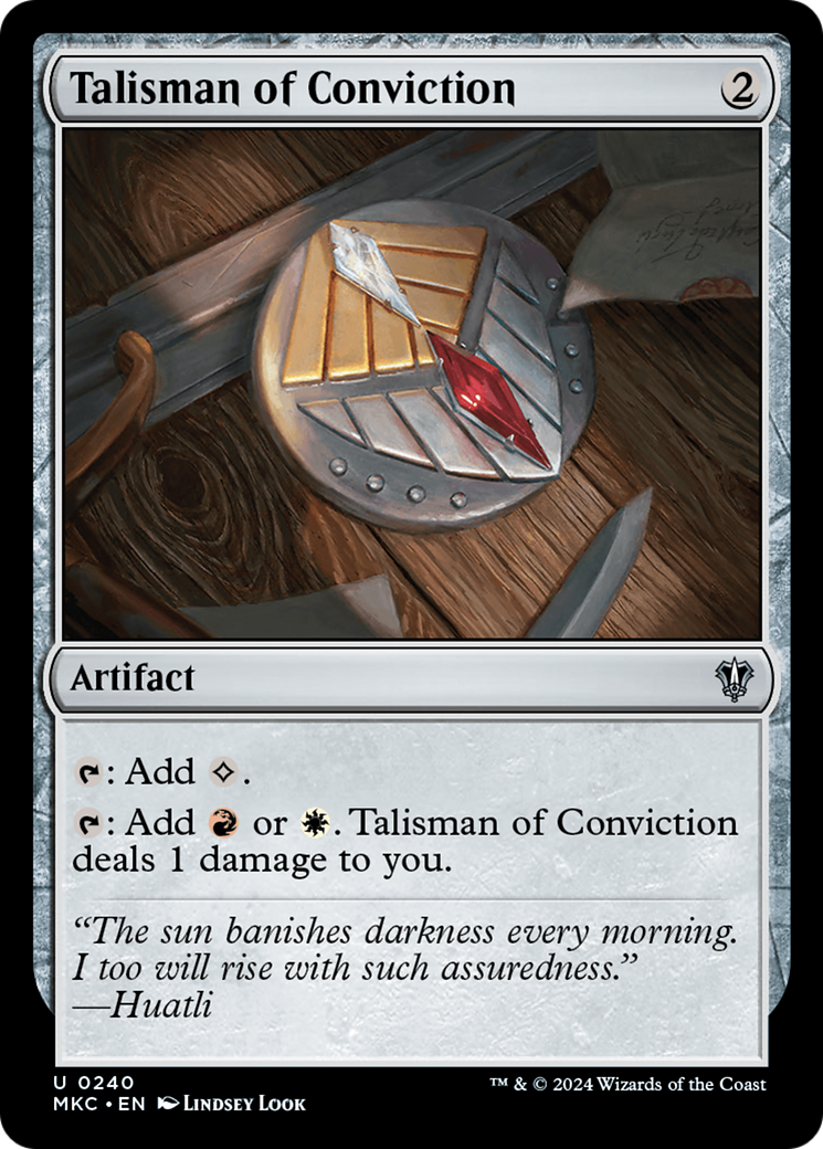 Talisman of Conviction (MKC-240) [Murders at Karlov Manor Commander] MTG Single Wizards of the Coast