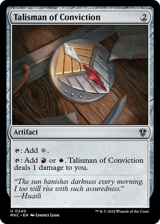 Talisman of Conviction (MKC-240) [Murders at Karlov Manor Commander] MTG Single Wizards of the Coast