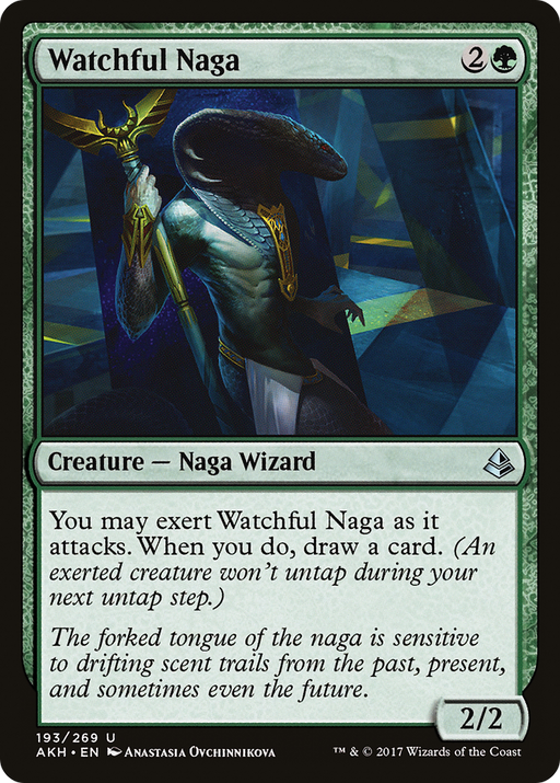 Watchful Naga (AKH-193) [Amonkhet] Foil MTG Single Wizards of the Coast