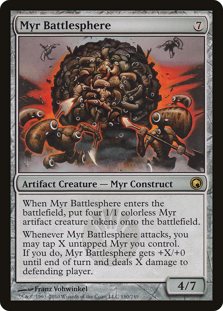 Myr Battlesphere (SOM-180) [Scars of Mirrodin] MTG Single Wizards of the Coast