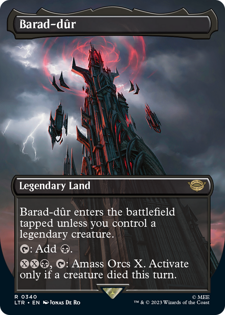 Barad-dur (0340) (LTR-340) [The Lord of the Rings: Tales of Middle-earth] (Borderless) MTG Single Wizards of the Coast