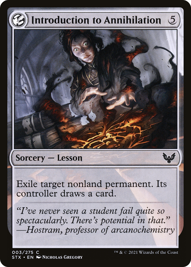 Introduction to Annihilation (STX-003) [Strixhaven: School of Mages] Foil MTG Single Wizards of the Coast