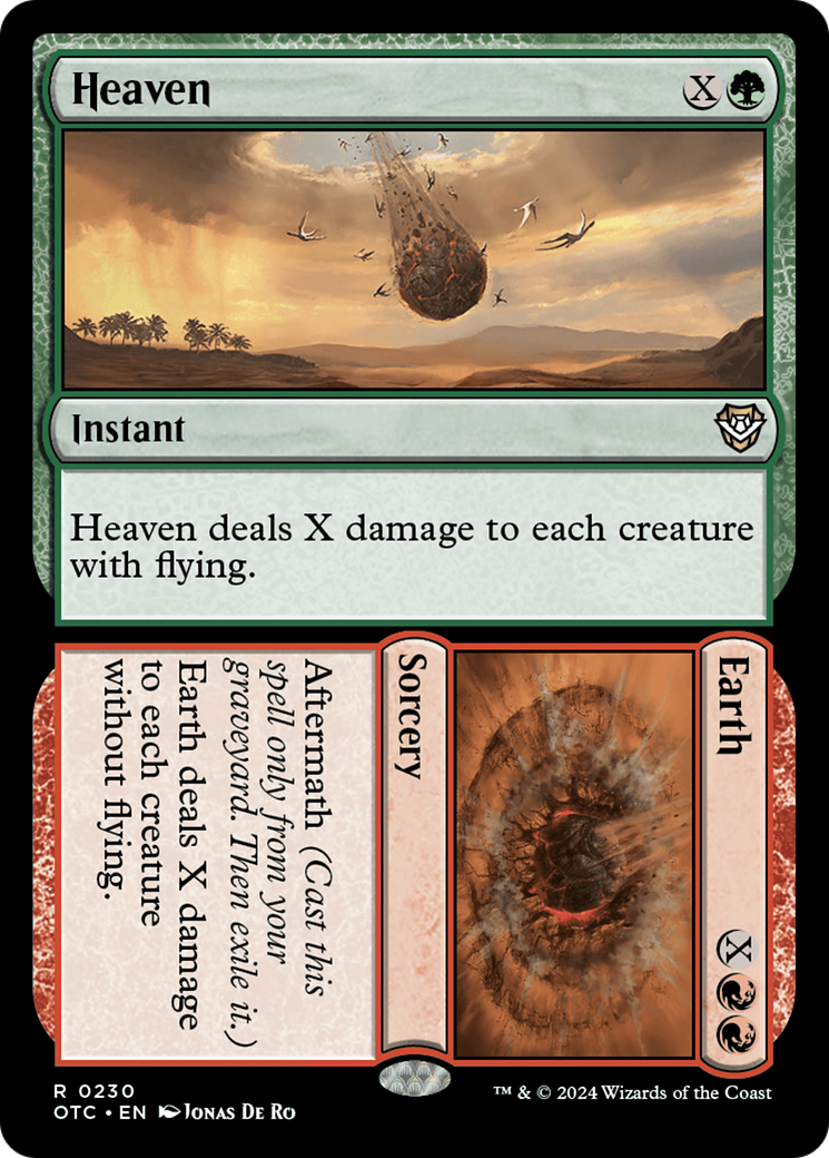 Heaven // Earth (OTC-230) [Outlaws of Thunder Junction Commander] MTG Single Wizards of the Coast