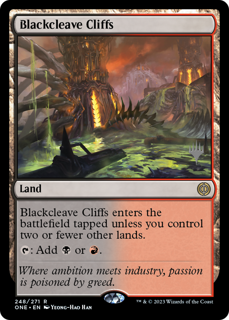 Blackcleave Cliffs (PPONE-248) [Phyrexia: All Will Be One Promos] Foil MTG Single Wizards of the Coast