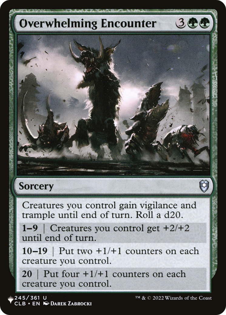 Overwhelming Encounter (LIST-CLB-245) [Mystery Booster] The List MTG Single Wizards of the Coast