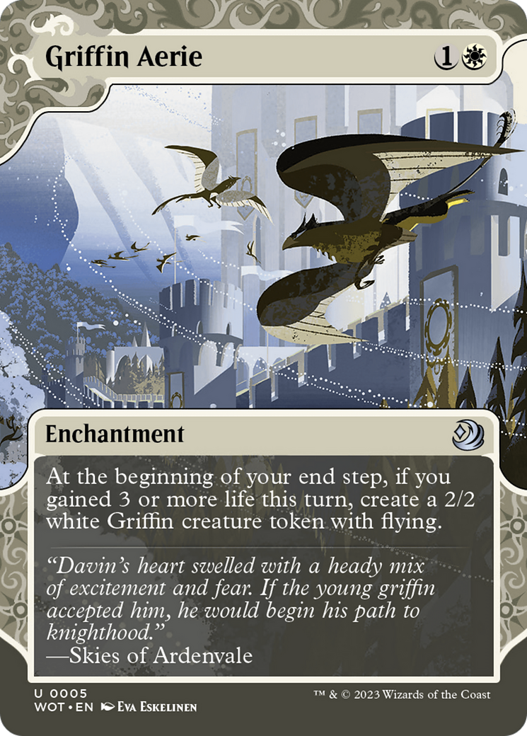 Griffin Aerie (WOT-005) [Wilds of Eldraine: Enchanting Tales] (Showcase) (Borderless) MTG Single Wizards of the Coast