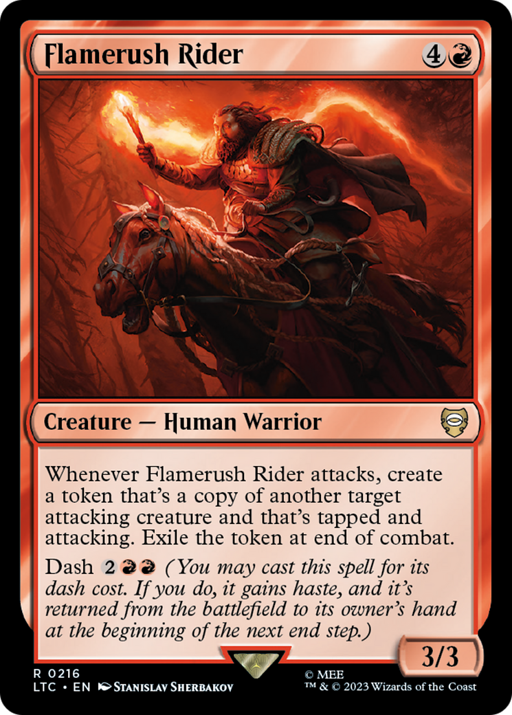Flamerush Rider (LTC-216) [Tales of Middle-earth Commander] MTG Single Wizards of the Coast
