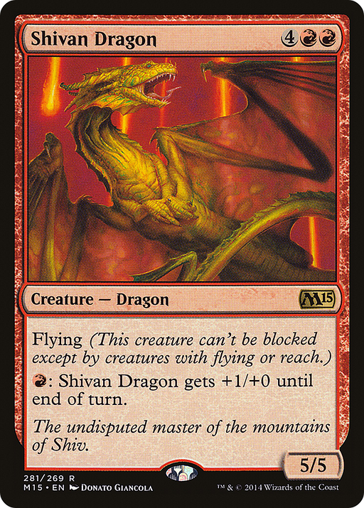 Shivan Dragon (M15-281) [Magic 2015] Foil MTG Single Wizards of the Coast