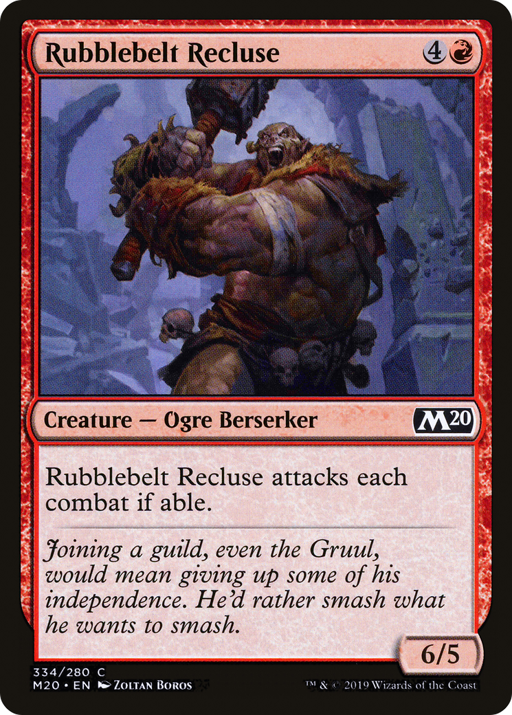 Rubblebelt Recluse (M20-334) [Core Set 2020] MTG Single Wizards of the Coast