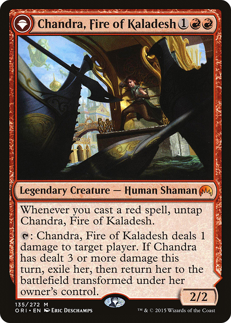 Chandra, Fire of Kaladesh // Chandra, Roaring Flame [Magic Origins] MTG Single Magic: The Gathering   