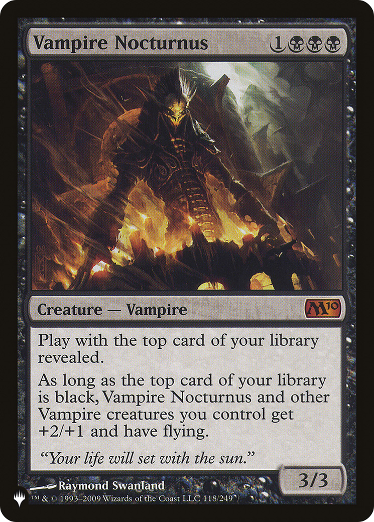 Vampire Nocturnus (LIST-M10-118) [The List] MTG Single Magic: The Gathering
