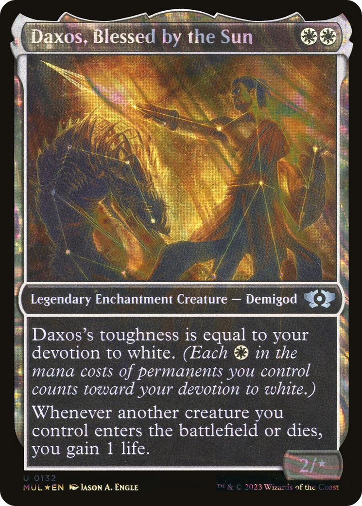 Daxos, Blessed by the Sun (MUL-132) [Multiverse Legends] (Showcase) Foil MTG Single Wizards of the Coast