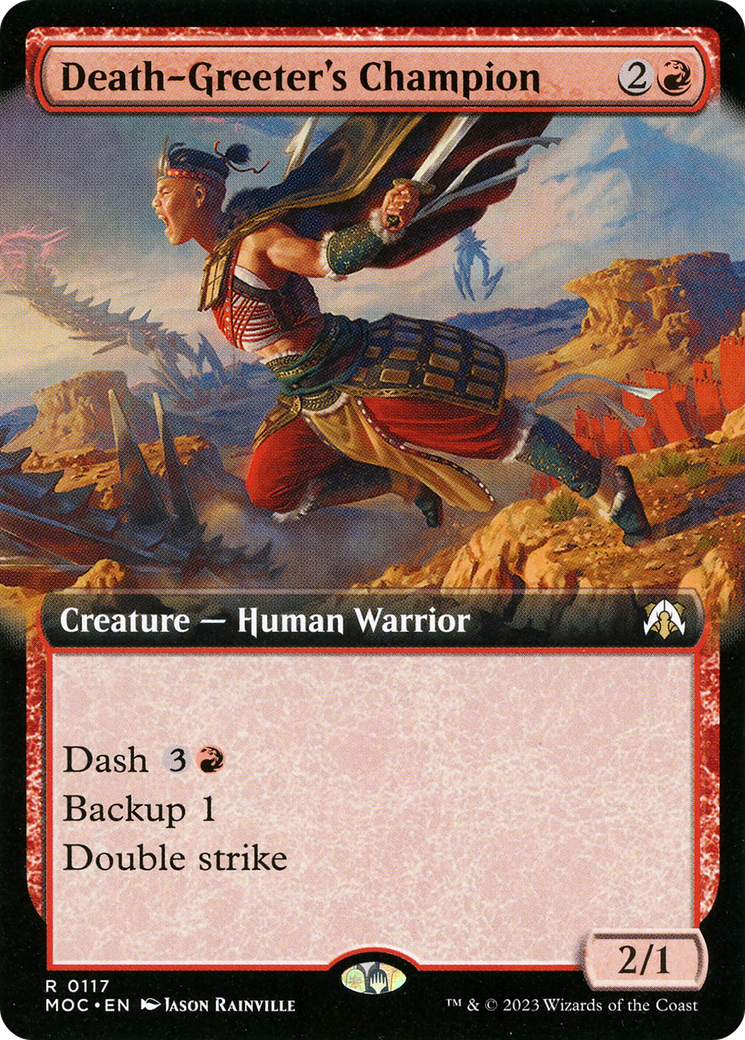 Death-Greeter's Champion (MOC-117) [March of the Machine Commander] (Extended Art) MTG Single Wizards of the Coast