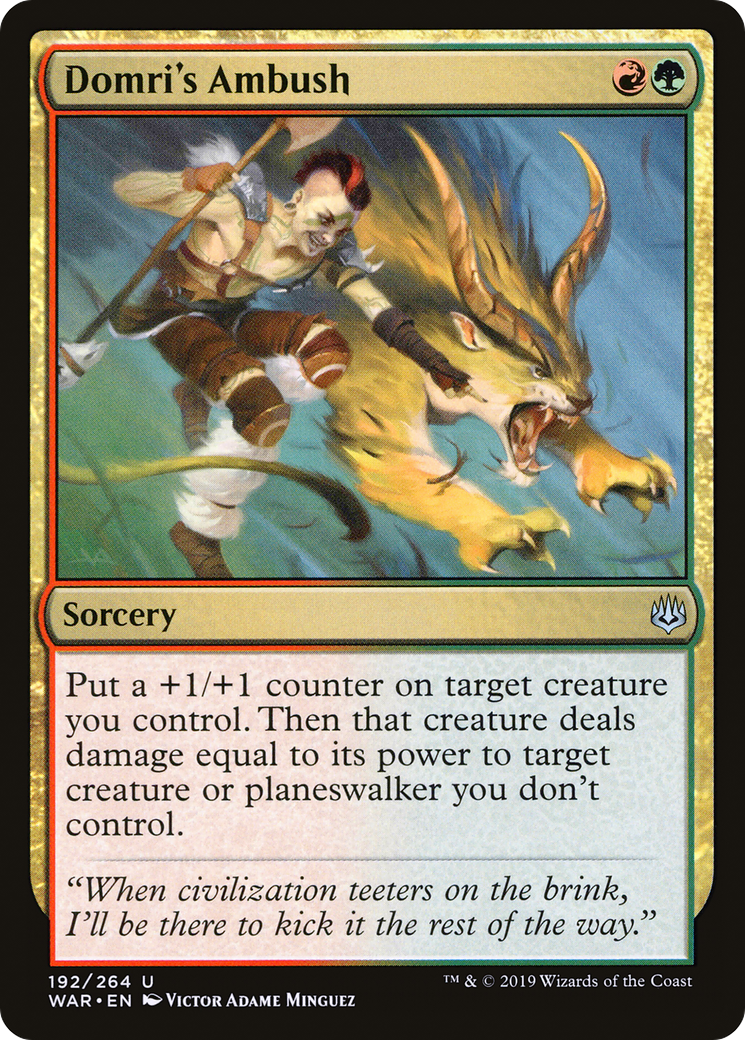 Domri's Ambush (WAR-192) [War of the Spark] Foil MTG Single Wizards of the Coast