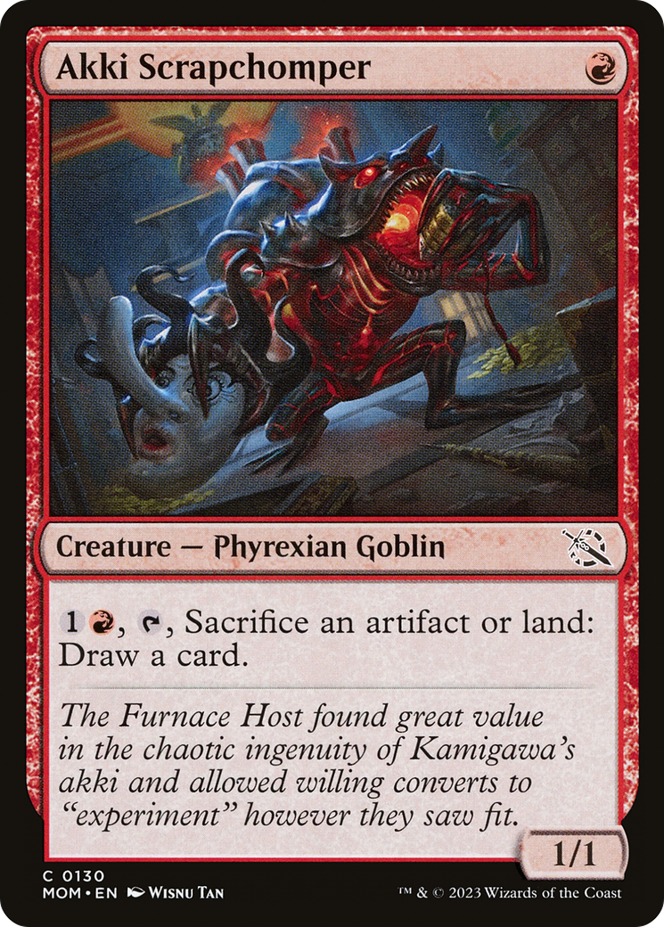 Akki Scrapchomper (MOM-130) [March of the Machine] Foil MTG Single Wizards of the Coast