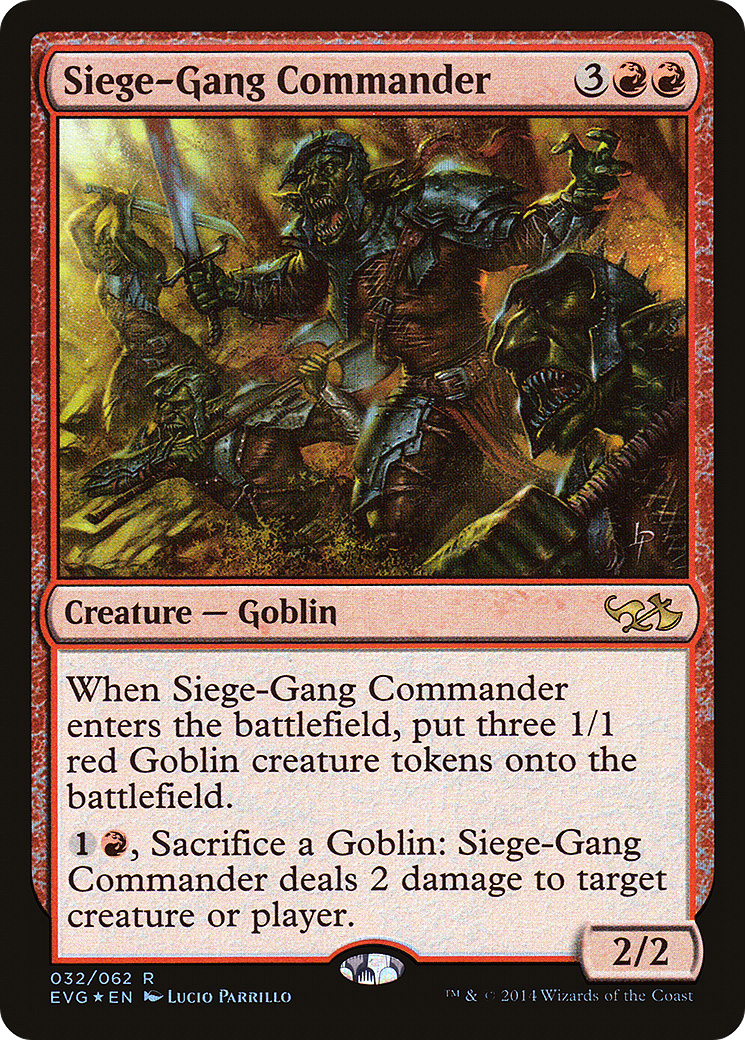 Siege-Gang Commander (DD3-) [Misc] Duel Decks Anthology: Elves vs. Goblins Foil MTG Single Wizards of the Coast