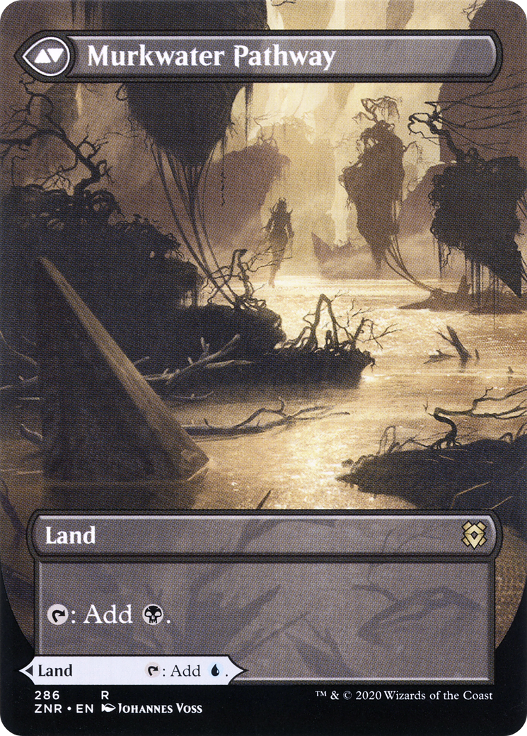 Clearwater Pathway (ZNR-286) [Zendikar Rising] (Showcase) (Borderless) Foil MTG Single Wizards of the Coast