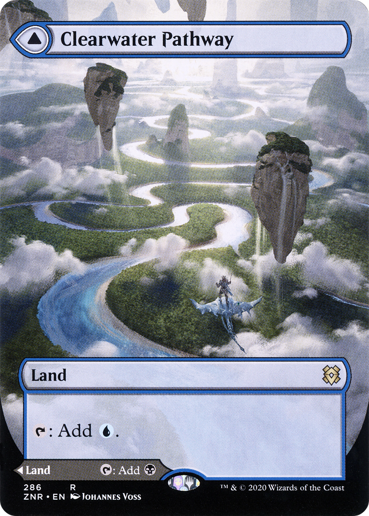 Clearwater Pathway (ZNR-286) [Zendikar Rising] (Showcase) (Borderless) MTG Single Wizards of the Coast