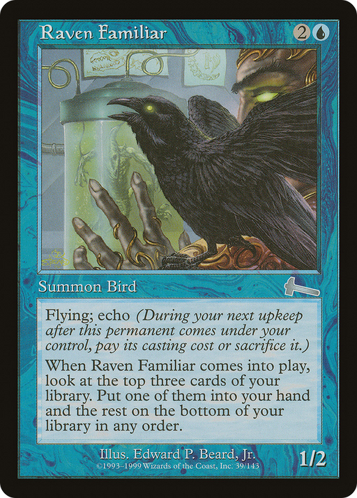 Raven Familiar (ULG-039) [Urza's Legacy] MTG Single Wizards of the Coast