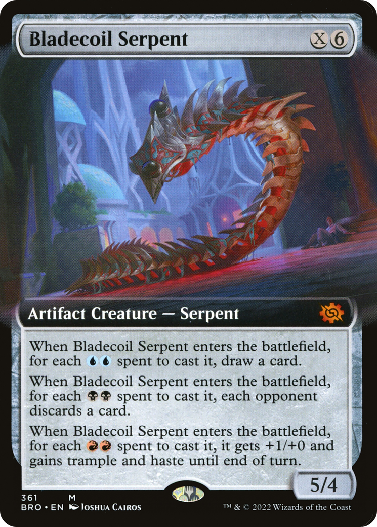 Bladecoil Serpent (BRO-361) [The Brothers' War] (Extended Art) Foil MTG Single Wizards of the Coast
