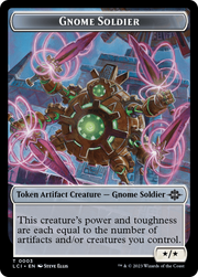 Treasure (0018) // Gnome Soldier Double-Sided Token [Tokens] The Lost Caverns of Ixalan Tokens MTG Single Magic: The Gathering