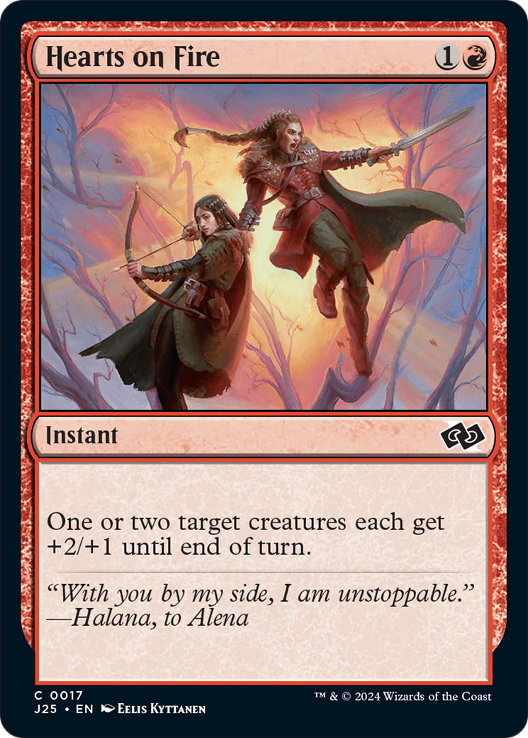 Hearts on Fire (J25-017) [Foundations Jumpstart] MTG Single Wizards of the Coast