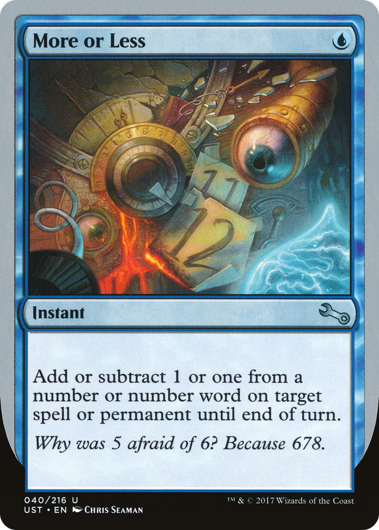 More or Less (UST-040) [Unstable] Foil MTG Single Wizards of the Coast