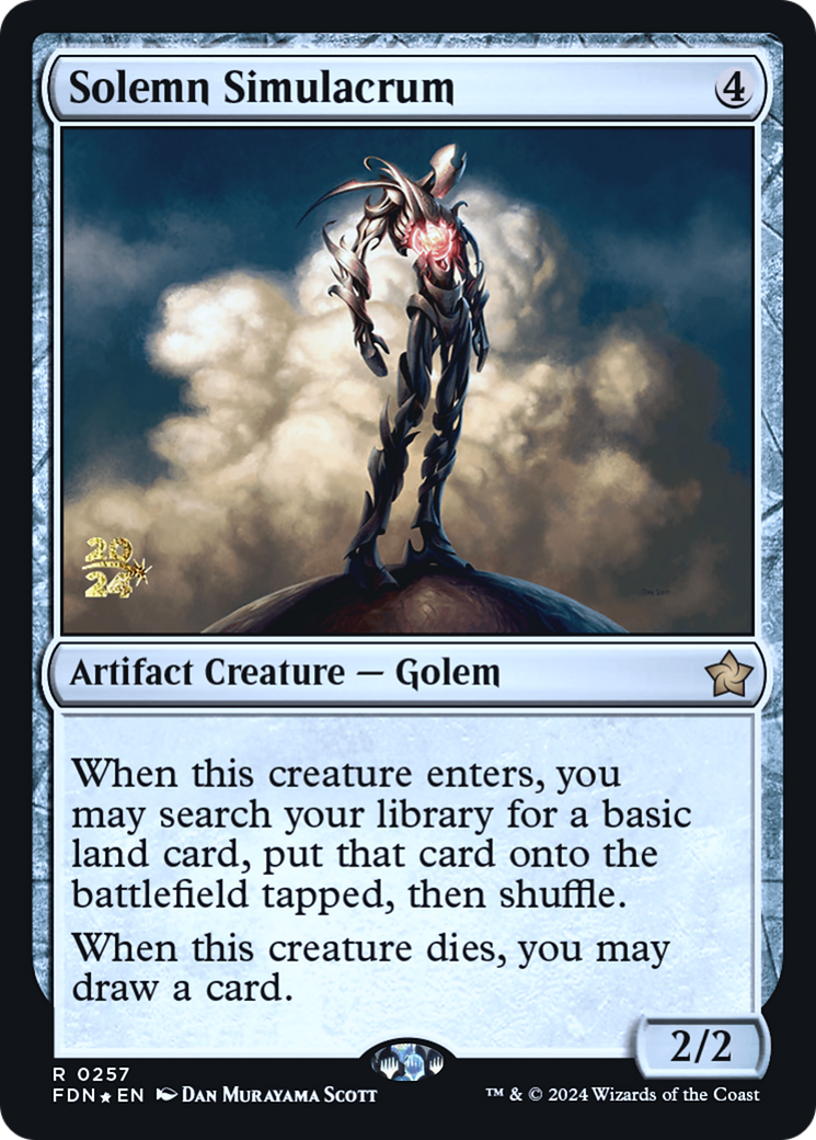 Solemn Simulacrum (PRE-257) [Foundations Promos] Foil MTG Single Wizards of the Coast