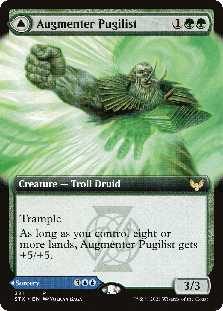 Augmenter Pugilist // Echoing Equation (STX-321) [Strixhaven: School of Mages] (Extended Art) Foil MTG Single Wizards of the Coast