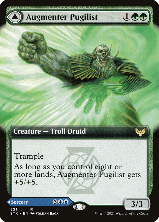 Augmenter Pugilist // Echoing Equation (STX-321) [Strixhaven: School of Mages] (Extended Art) Foil MTG Single Wizards of the Coast