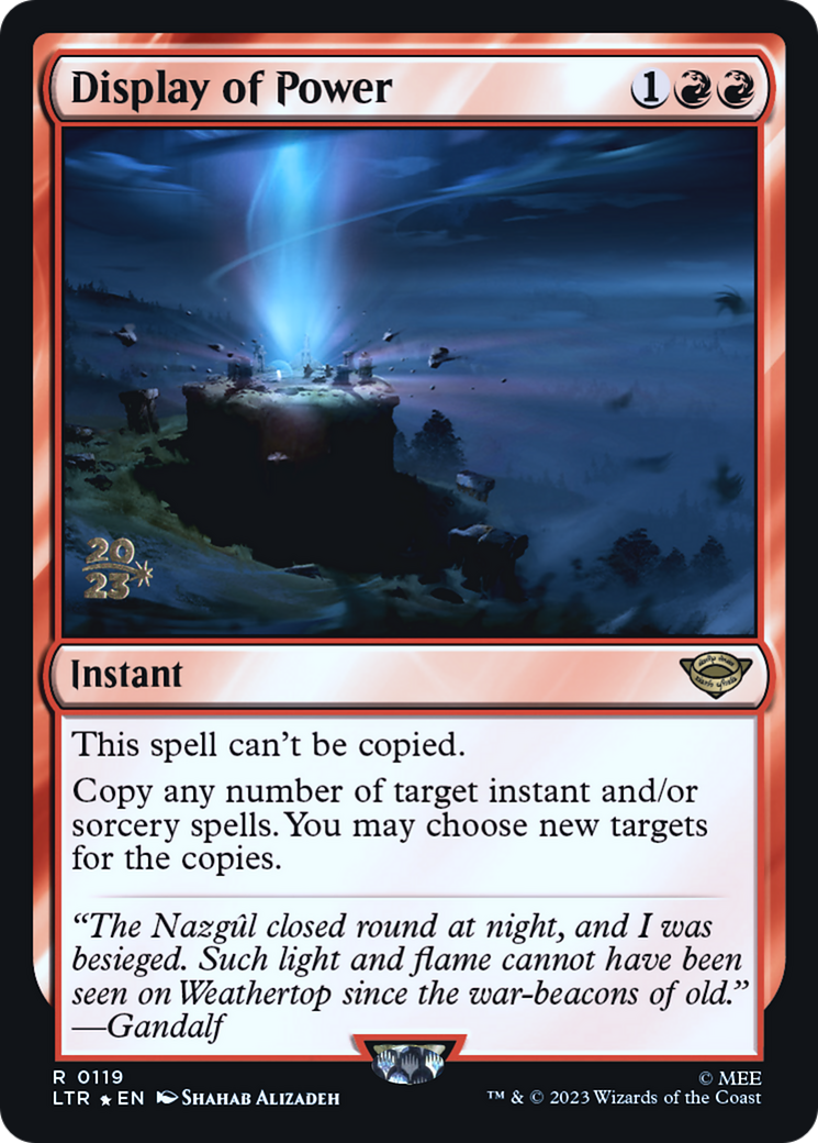 Display of Power (PRE-119) [Tales of Middle-earth Promos] Foil MTG Single Wizards of the Coast