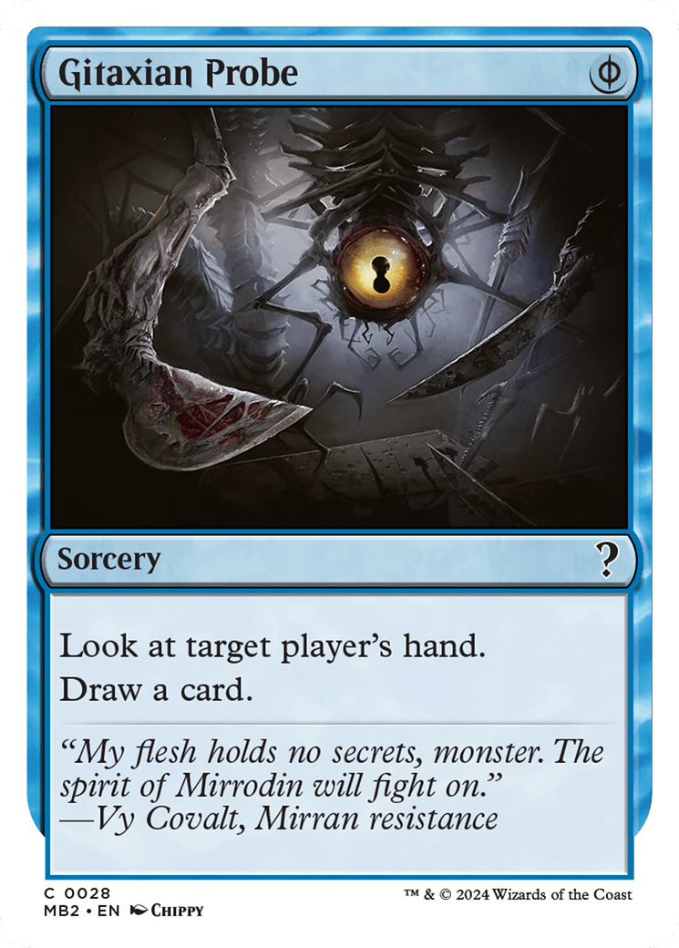 Gitaxian Probe (White Border) (MB2-028) [Mystery Booster] Mystery Booster 2 MTG Single Wizards of the Coast