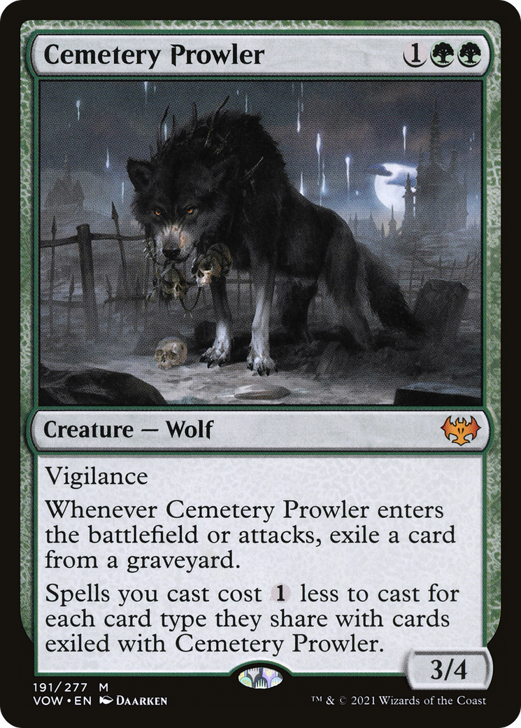 Cemetery Prowler (VOW-191) [Innistrad: Crimson Vow] Foil MTG Single Wizards of the Coast