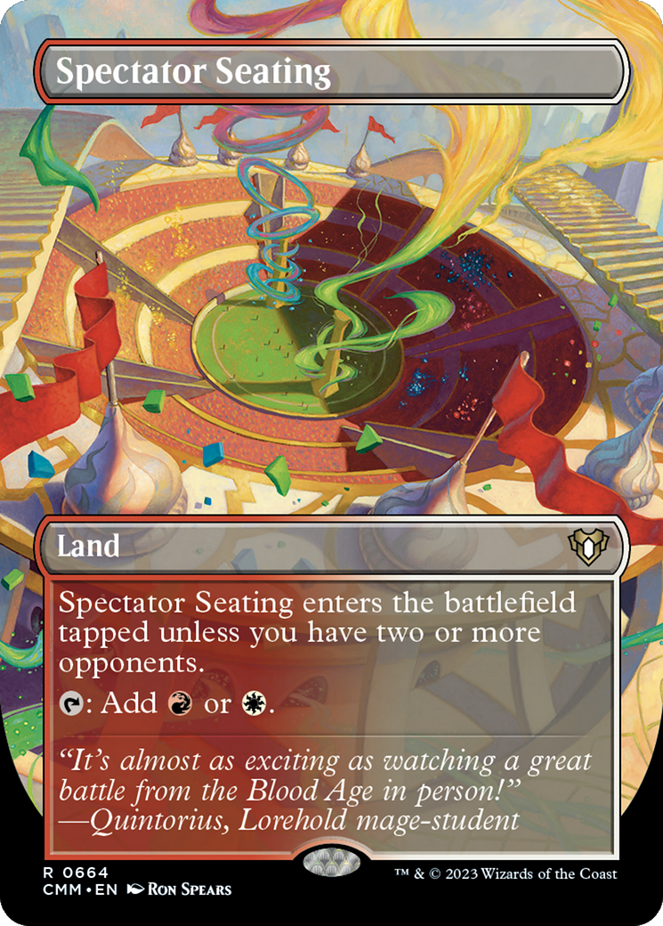Spectator Seating (CMM-664) [Commander Masters] (Borderless) Foil MTG Single Wizards of the Coast