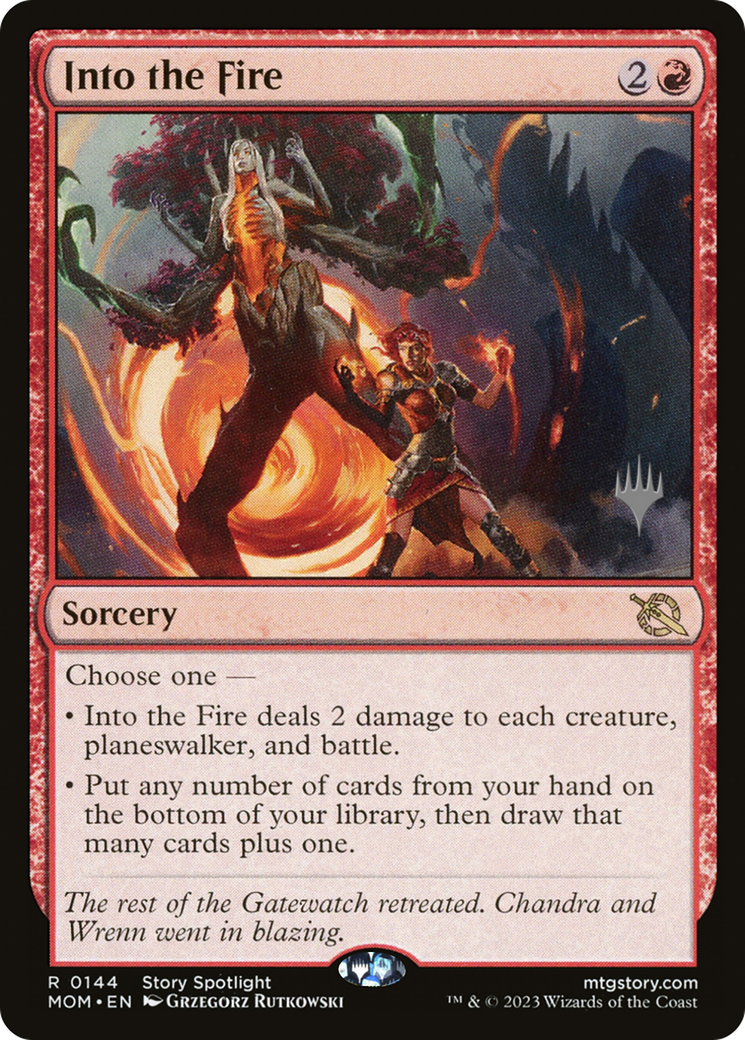 Into the Fire (PPMOM-144) [March of the Machine Promos] Foil MTG Single Wizards of the Coast