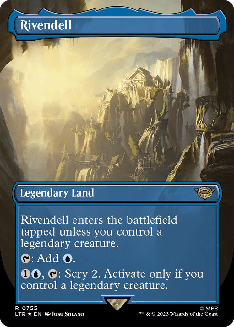 Rivendell (Surge Foil) (LTR-755) [The Lord of the Rings: Tales of Middle-earth] (Borderless) Foil MTG Single Wizards of the Coast