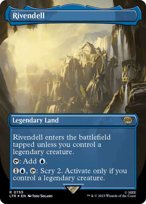 Rivendell (Surge Foil) (LTR-755) [The Lord of the Rings: Tales of Middle-earth] (Borderless) Foil MTG Single Wizards of the Coast