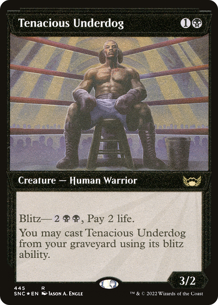 Tenacious Underdog (Foil Etched) (SNC-445) [Streets of New Capenna] (Showcase) Etched Foil MTG Single Wizards of the Coast