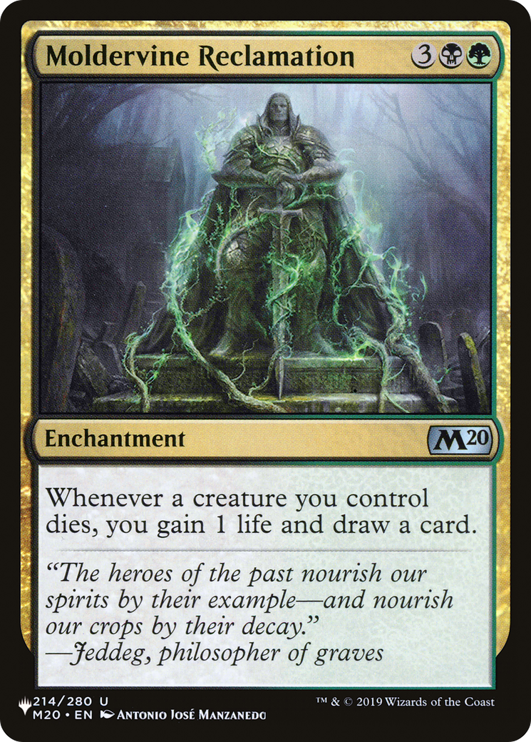 Moldervine Reclamation (LIST-M20-214) [Mystery Booster] The List MTG Single Wizards of the Coast