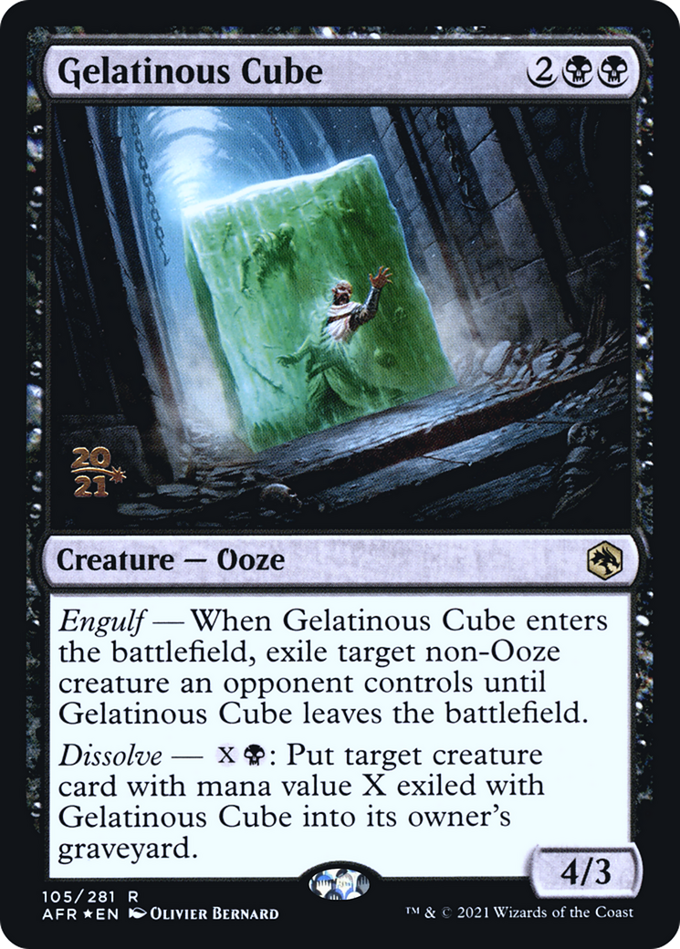 Gelatinous Cube (PRE-105) [Adventures in the Forgotten Realms Promos] Foil MTG Single Wizards of the Coast