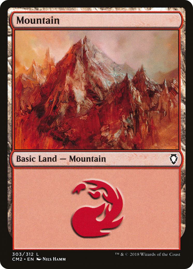 Mountain (303) [Commander Anthology Volume II] MTG Single Magic: The Gathering