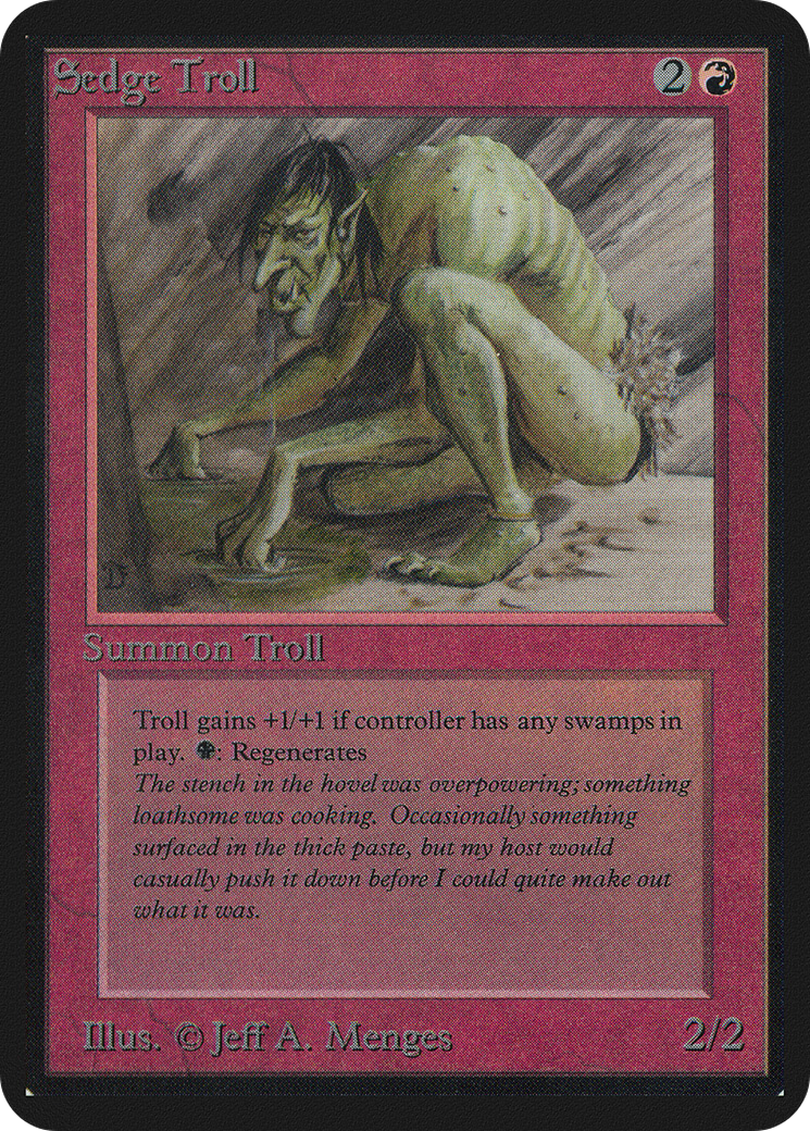 Sedge Troll (LEA-) [Oldschool] Limited Edition Alpha MTG Single Wizards of the Coast