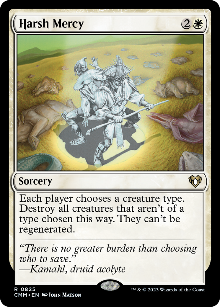 Harsh Mercy (CMM-825) [Commander Masters] MTG Single Wizards of the Coast