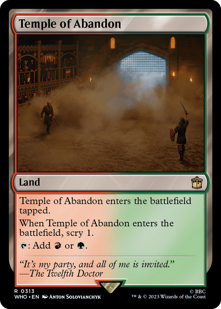 Temple of Abandon (WHO-313) [Doctor Who] Foil MTG Single Wizards of the Coast