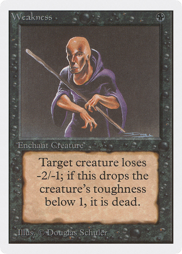 Weakness (2ED-135) [Oldschool] Unlimited Edition MTG Single Wizards of the Coast