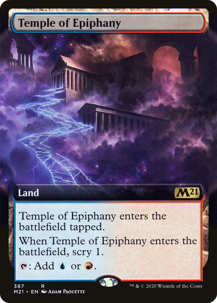 Temple of Epiphany (M21-387) [Core Set 2021] (Extended Art) Foil MTG Single Wizards of the Coast